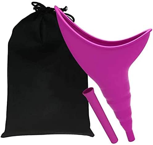 Transportable Feminine Urinal, Pee Standing Up – Reusable Silicone Pee Funnel for Journey, Tenting, Mountain climbing, Festivals, or Any Out of doors Actions -Discreet Carrying Bag Included (Pink).