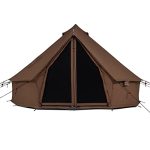 13' Waterproof Canvas Bell Tent with Range Jack - Your Luxurious 4-Season Camping and Glamping Yurt Tent