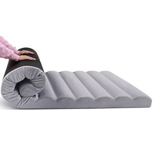 Reminiscence Foam Tenting Mattress Pad 3.5" Foldable Flooring Mattress, Moveable Roll Up Mattress Mat, Adults Moveable Sleeping Pad & Visitor Mattress, Roll Out Mattress for Tenting/Automobile/Journey.