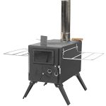GBU Portable Outdoor Camping Stove - Cooking & Heating Wood Burning Stove with Fireproof Chimney Pipe.