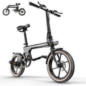  - 40km Long Range, Lightweight & Portable at 40 Pounds, Dual Disc Brake & Pedal Assist - Ideal Electric Commuter Bike for Adults (16")