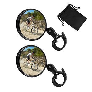 Cycling Safety with 2Pcs Adjustable 360° Bike Mirrors - Stay Alert to Surrounding Dangers for a Safer Ride