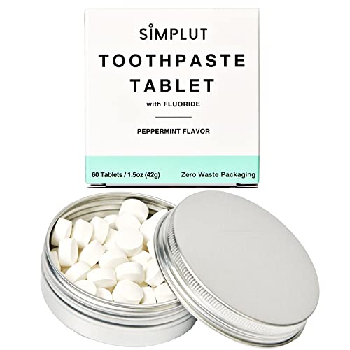Toothpaste Pill with Fluoride – Tenting Journey Mountaineering Backpacking - Vegan Pure Ingredient - White Enamel, Recent Breath (Peppermint) (60 Rely (Pack of 1)).