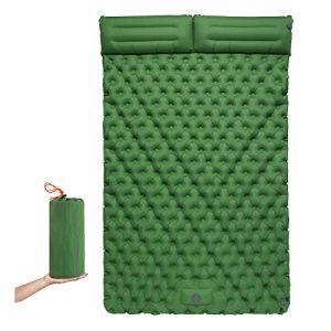Foot Press Inflatable Camping Pad for Two with Tear-Resistant Nylon - Sleep Tight Under the Stars! 🌟⛺