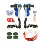 Adjustable Tree Climbing Spikes Set - 1 Pair of 304 Stainless Steel Tree Pole Climbing Shoes with Non-Slip Pedal for Logging, Hunting, Observation, Fruit Picking, Jungle Survival.