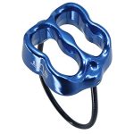 NewDoar Professional V-grooved Climbing Abseiling Descender 25KN Belay Machine for Rappelling - Blue Safety Equipment.