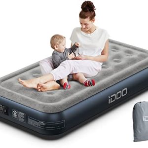 Quick Inflate Twin Air Mattress with Built-in Pump - Comfortable Blow Up Bed for Home and Travel