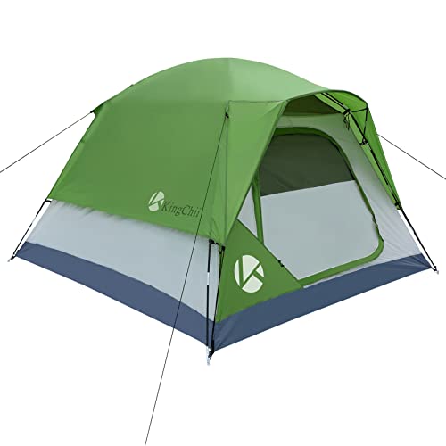 Household Giant Tenting Tent 4 Individual Water Resistant Yurt Tent Ultralight Moveable Children Tent with Carry Bag Touring Mountaineering, for 4 Seasons (Inexperienced).
