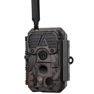 Meidase S900 Cellular Trail Camera mounted on a tree capturing wildlife images with night vision