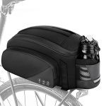 Convenient and Waterproof Bike Rear Rack Bag: 12L Reflective Bicycle Trunk Bag with Water Bottle Holder - Backseat Storage Bag with Shoulder Strap for MTB Bike and E-Bike.