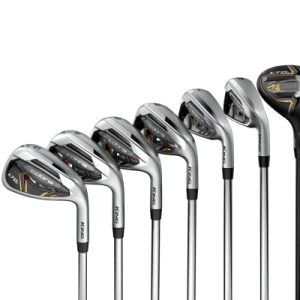 Cobra Golf 2022 LTDX Combo Iron Set Satin Chrome-Gold Fusion (Men's, Right Hand, KBS PGI 75, Reg Flex, 5-GW)