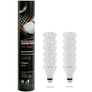 12 PACK Badminton Shuttlecocks, Badminton Birdies with Nice Stability. Has Excessive Pace Badminton. Sturdiness for Indoor Out of doors Coaching Sports activities, Nice for Trainers, Amateurs, Newcomers and Household.