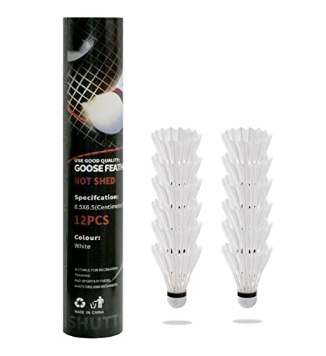 12 PACK Badminton Shuttlecocks, Badminton Birdies with Nice Stability. Has Excessive Pace Badminton. Sturdiness for Indoor Out of doors Coaching Sports activities, Nice for Trainers, Amateurs, Newcomers and Household.