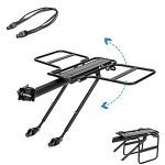 Rack Bike Rear Fast Launch Foldable Bike Baggage Rack Bike Equipment for Again of Bike Match for 24-29 Mountain Bike with Bungee Straps 165 lbs.