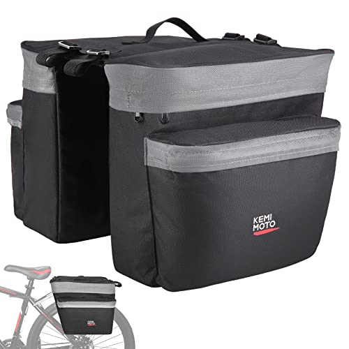 30L Water Resistant Bicycle Rear Rack Pannier Bag - Excellent for Grocery Procuring and Becoming Bikes with Rack Widths Underneath 5 Inches (Gray)