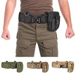 Tactical Battle Belt Set - Premium Black Airsoft Molle