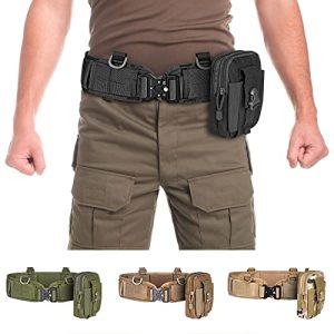 Tactical Battle Belt Set - Premium Black Airsoft Molle