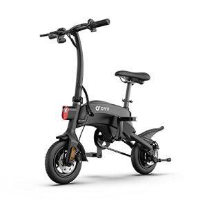 Electrical Bike for Adults Teenagers, DYU S2 10" Mini Dimension Folding Electrical Bicycle, Commuter Metropolis E-Bike with 240W Motor and 36V 10AH Lithium-Ion Battery,37-45 Miles Journey Vary.