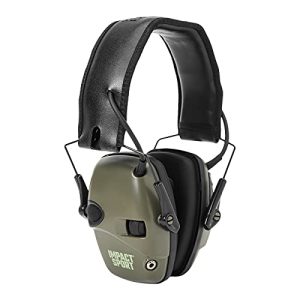 Howard Leight by Honeywell Impact Sport Sound Amplification Digital Shooting Earmuff, Green