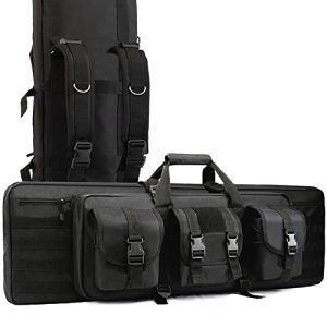 Secure and Portable Rifle Storage: Rifle Bag - Soft Double Rifle Case for Firearm Storage and Transportation - Tactical Portable Long Gun Case Carrying Backpack with MOLLE for Shooting Range, Hunting, and Outdoor Activities - Available in 32/36/42/48 Inch Sizes - Black, 36" x 12".