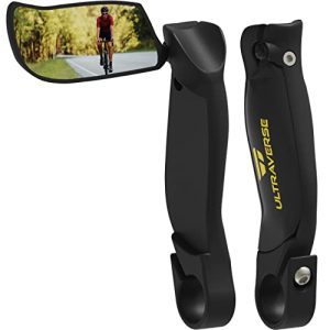 Enhance Your Cycling Safety:  Bicycle Mirrors for Rearview and Sideview - Includes Biking Bar Ends Function - Black