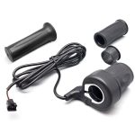 Ebike Half Twist Throttle Electrical Bike Velocity Throttle 24V 36V 48V 60V 72V Waterproof/SM E-Bike Half for Folding Electrical Scooter (20X SM Plug).
