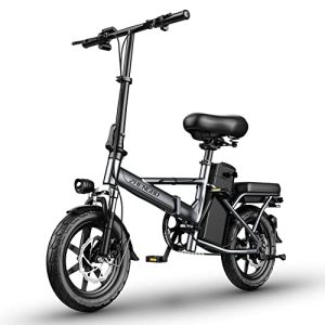 Folding Electrical Bike with 500W Motor, 48V 18AH Detachable Battery 14 inch Small Ebike for Adults Teenagers, 21MPH Electrical Commuter Metropolis Bicycles.