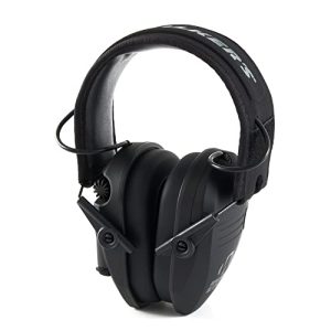 Protect Your Hearing While Enhancing Your Experience: Get the Walker's Razor Slim Shooter Digital Hunting Folding Hearing Safety Earmuffs in Bold Black Punisher Design - On Sale Now!.