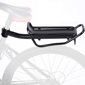 Retractable Rear Bike Rack with Quickly Release Clamp - Lightweight Aluminum Alloy Cargo Rack for Commuter Bikes - Supports up to 22lbs - Compatible with 26"-29" Frames.