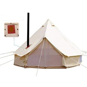 Waterproof 4M Luxury Bell Tent with Roof Stove Jack - 4 Season Camping Yurt