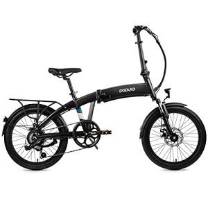 Premium 20'' , Lightweight Aluminum Frame, Suspension Fork, Lights, Rear Rack, and USB Charging