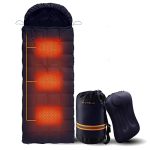 Heated Tenting Sleeping Baggage for Adults and Children, Waterproof Light-weight Graphene Heating Sleeping Baggage for 4 Season, Backpacking Powered by Rechargeable Energy Financial institution (No Battery).