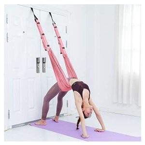 Yoga Stretching Strap, Leg stretcher Backbend Help Coach Improve Physique Flexibility Stretch Out Strap with Aerial Yoga Swing Nice for Ballet Yoga Cheerleading Regular Train Stretching (Pink).