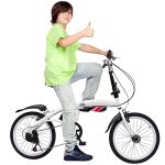 Adjustable 20-Inch Folding Mountain Bike with 7-Speed Drivetrain