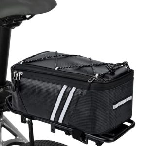 Waterproof Reflective 7L Capacity Insulated Bicycle Trunk Bag for Outdoor Travel and Commuting