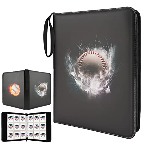 Ideashop 900-Card Baseball Binder with Detachable Sleeves - A 9-Pocket Trading Card Holder with 50 Double-Sided Pages, Perfect for Sport Card Collection Storage and Protection