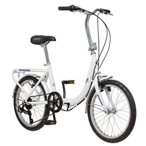 Compact Folding Bike for Commuting - Lightweight Frame, 7-Speed Drivetrain, Rear Carry Rack