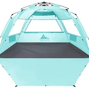 Deluxe Beach Tent with Extendable Floor & UPF 50+ Sun Protection