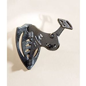 Black European Trophy Skull Mount Hook Bracket - Ideal Kit for Displaying and Hanging Mounted Skulls.