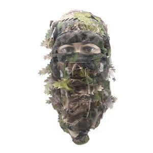 Blend in Perfectly: Ghillie Camouflage Leafy Hat - (Green Woodland Forest).