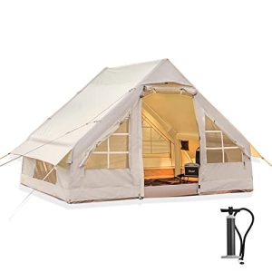 4-Person Inflatable Glamping Tent - Easy Setup, Waterproof, and Spacious Luxury Cabin Tent for All Seasons