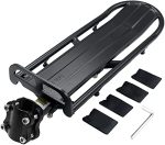 Upgrade Your Bike's Utility with the Retractable Aluminum Alloy Bike Rear Rack: Durable Construction, Adjustable Shelf, and Easy Installation