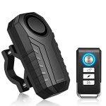 Anti-Theft Bike Alarm with Mount, 113dB Burglar Vibration Motorbike Bicycle Alarm Safety System Waterproof Cycle Bike Alarm with Distant.