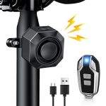 Bike Alarm with Movement Sensor Distant, USB-C Rechargeable Wi-fi Antitheft Alarm for Bike Motorbike Bicycle Scooter, Delicate Movement Detection Safety Bike Alarm 110dB Tremendous Loud.