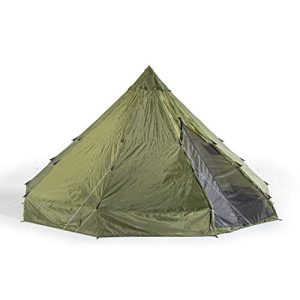 Spacious 18-Foot Teepee Camping Tent for 12 People with Vented Roof