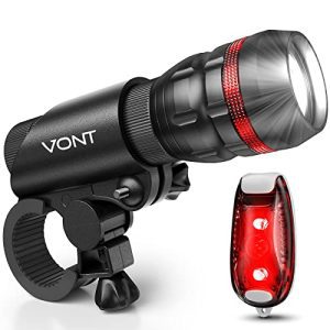 Vont Bike Lights, Bicycle Mild Installs in Seconds With out Instruments, Highly effective Bike Headlight Appropriate with: Mountain, Youngsters, Avenue, Bikes, Entrance & Again Illumination, 2X Longer Battery Life, Waterproof.