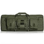  - Waterproof, Padded, and Lockable Carbine Case - 2 Rifles + 2 Pistols - Tuckable Backpack Straps - Combat Veteran Owned Company - Olive Drab Green, 36" x 12" Double Rifle Case