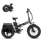 Folding Fat Tire Electric Bike - Powerful 500W Motor, 48V 12.5AH Battery, Dual Shock Absorbers, and 20" x 4.0 Tires for Adults.