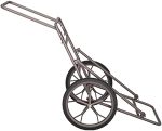 Folding Deer Cart - Heavy-Duty Steel Game Cart for Effortless Hunting Trophy Transport