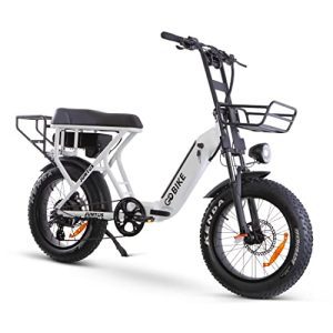 Juntos and Soldado: Foldable Dual Passenger Electric Bike with 110 Mile Range, 48V 750W Motor and Fat Tires for Adults.